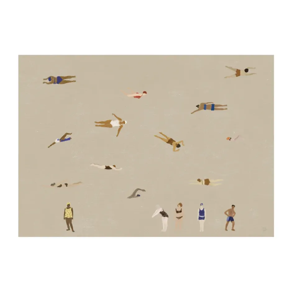 Swimmers juliste, Beige, 50x70 cm