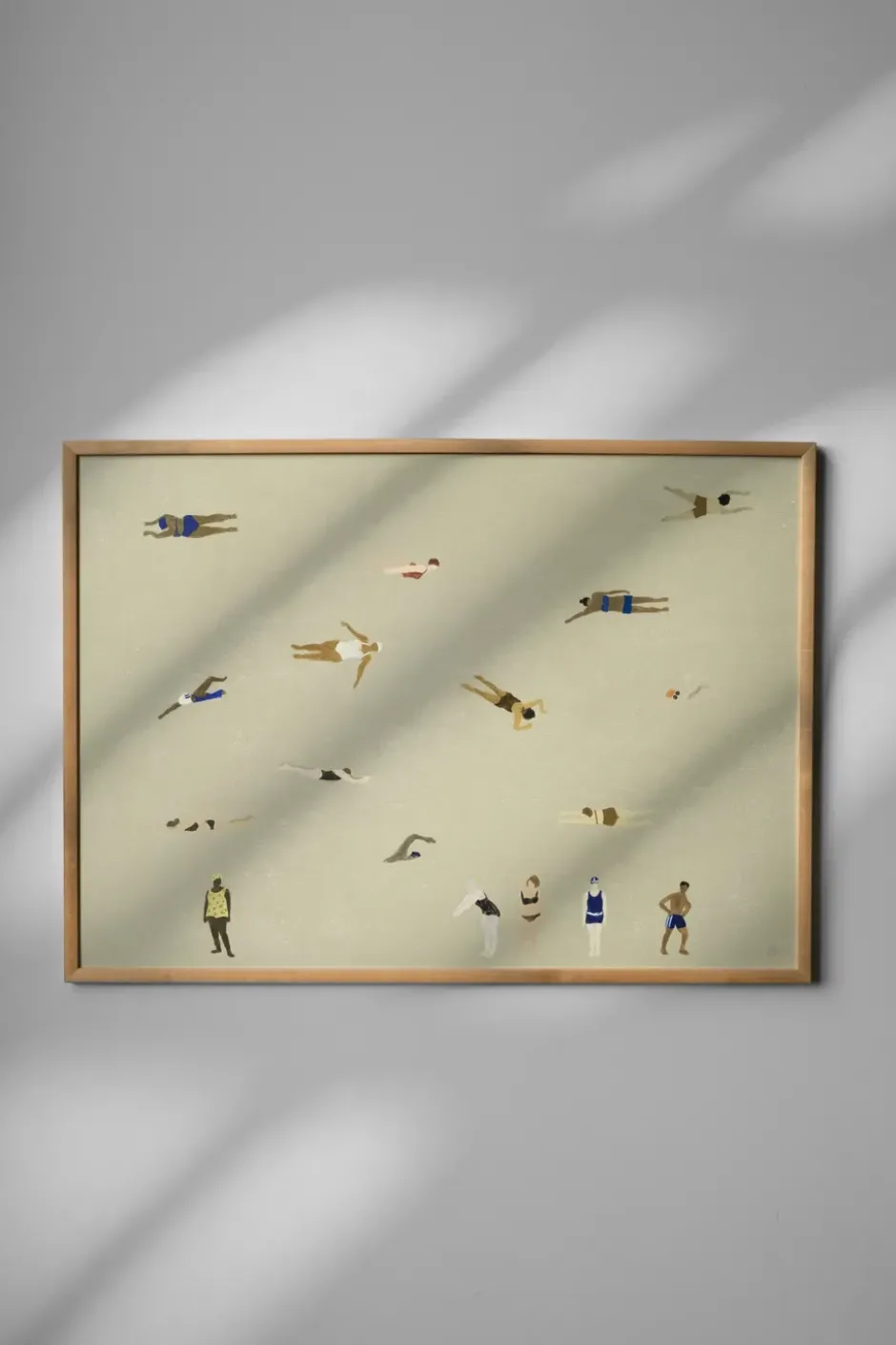 Swimmers juliste, Beige, 50x70 cm
