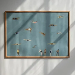 Swimmers juliste, Blue, 50x70 cm