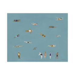 Swimmers juliste, Blue, 40x50 cm
