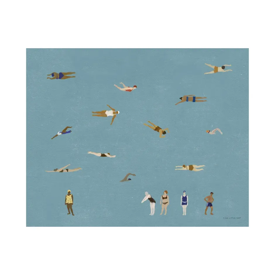 Swimmers juliste, Blue, 40x50 cm