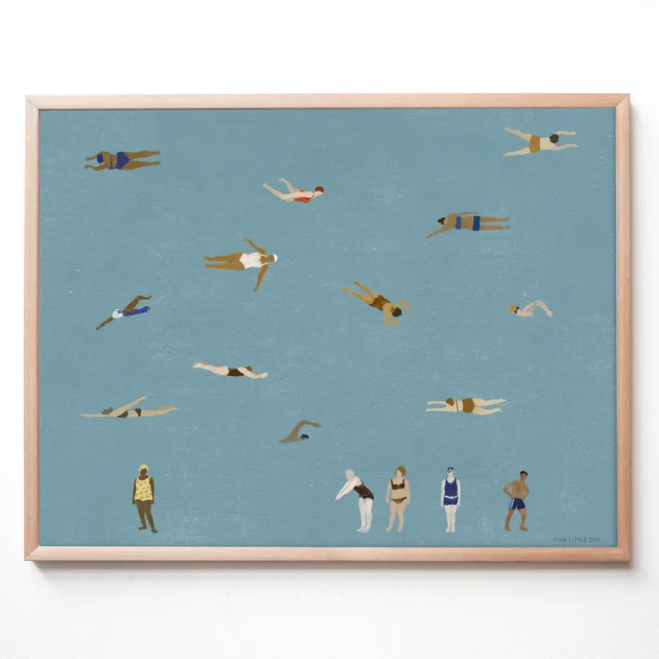 Swimmers juliste, Blue, 40x50 cm