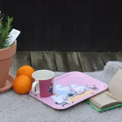 Teaparty muumitarjotin, vaaleanpunainen