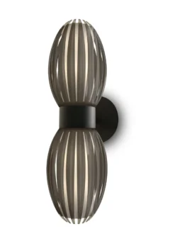 Tentacle seinävalaisin duo 34 cm, Musta-savunvärinen