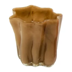 Tess kynttilälyhty Ø10 cm, Ruskea