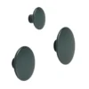 The Dots -vaatekoukku dark green, Ø 17 cm