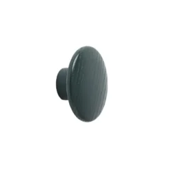 The Dots -vaatekoukku dark green, Ø 6,5 cm