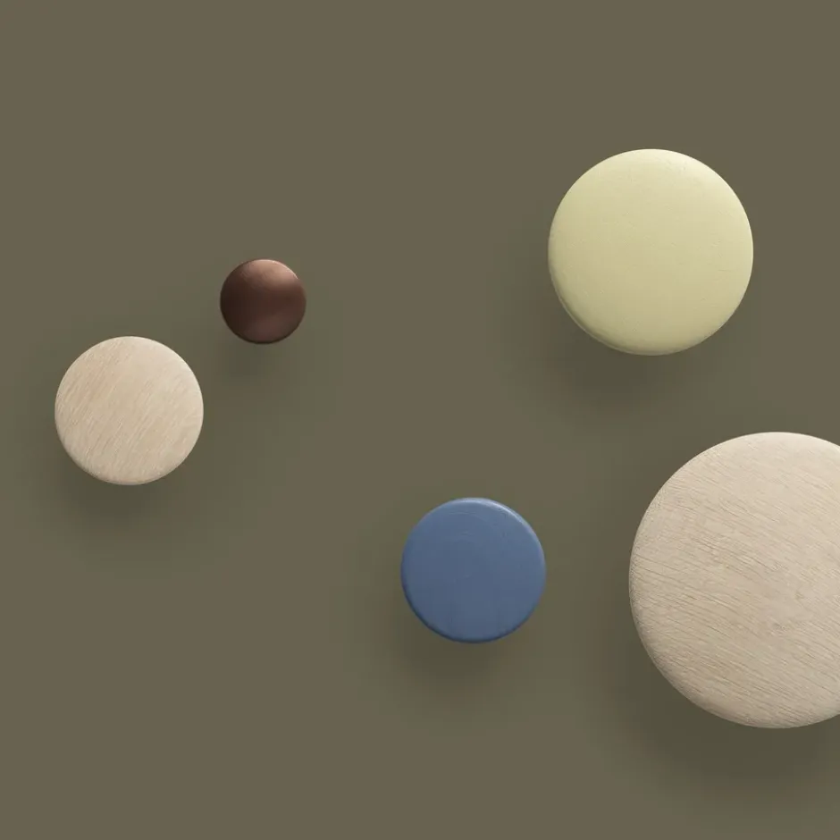 The Dots -vaatekoukku metalli 2,7 cm, Umber