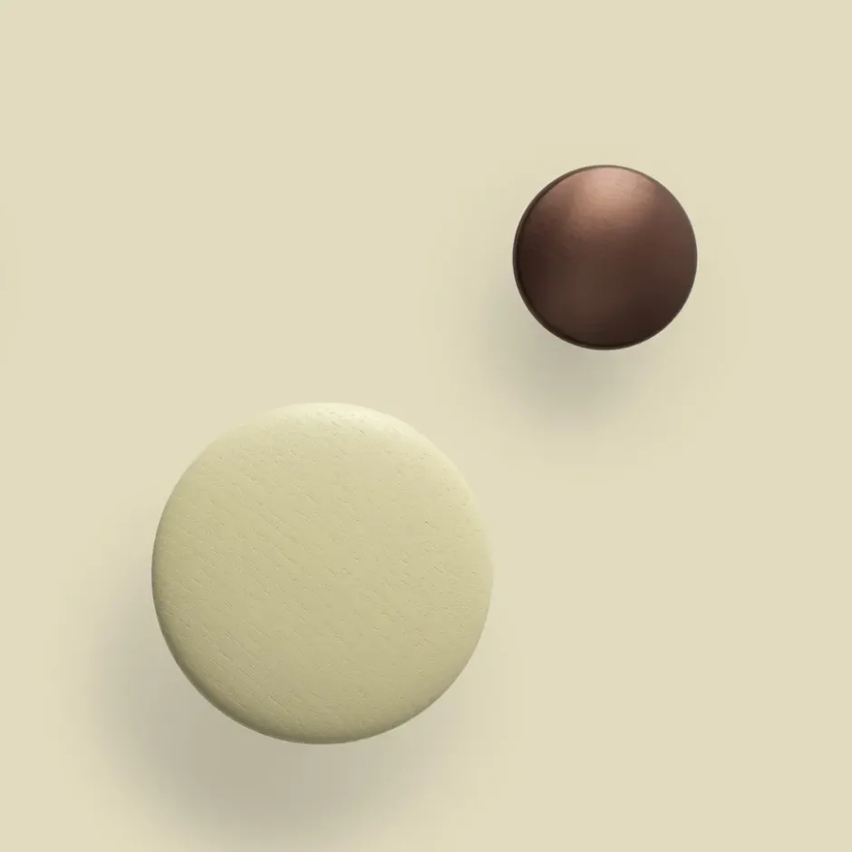 The Dots -vaatekoukku metalli 2,7 cm, Umber