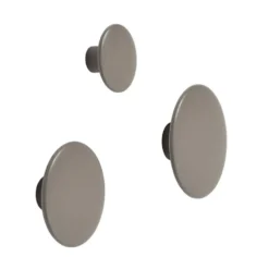 The Dots -vaatekoukku taupe, Ø 17 cm