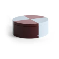 Tin Container Round säilytyspurkki, Burgundy-ice blue