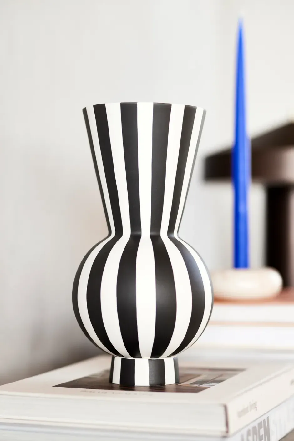 Toppu vaasi Ø14,5 cm, Black-white