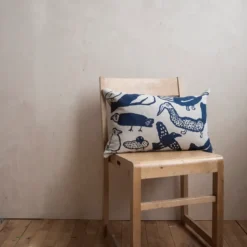 Tori tyynynpäällinen 38x58 cm, Luonnonvärinen-sininen