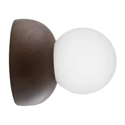 Torrano seinävalaisin/kattolamppu 13 cm, Ruskeaksi petsattu tammi