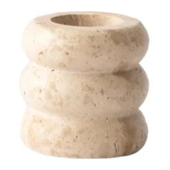 Travertiini kynttilänjalka, Medium 8 cm