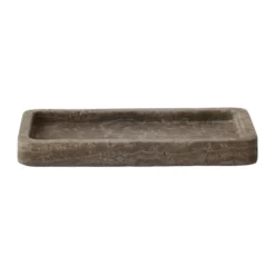 Travertiininen koristelautanen 13x25 cm, Ruskea