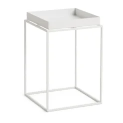 Tray Table keskikokoinen tarjoilupöytä, Valkoinen, 30x30x44 cm