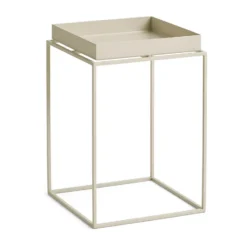 Tray Table keskikokoinen tarjoilupöytä, Lämmin beige, 30x30x44 cm