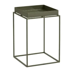 Tray Table keskikokoinen tarjoilupöytä, Oliivinvihreä, 30x30x44 cm