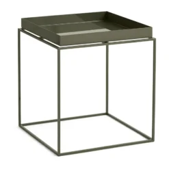 Tray Table keskikokoinen tarjoilupöytä, oliivinvihreä, 40x40x44 cm