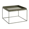 Tray Table keskikokoinen tarjoilupöytä, Oliivinvihreä, 60x60x39 cm