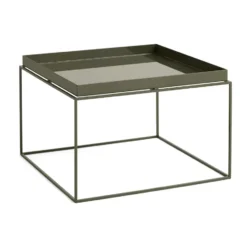 Tray Table keskikokoinen tarjoilupöytä, Oliivinvihreä, 60x60x39 cm