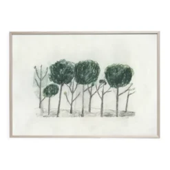 Trees juliste 50x70 cm, Musta- off white