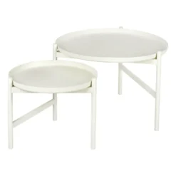 Turner table -sivupöytä Ø 70 cm, White