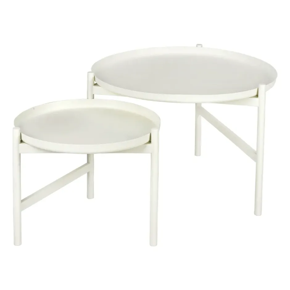Turner table -sivupöytä Ø 70 cm, White