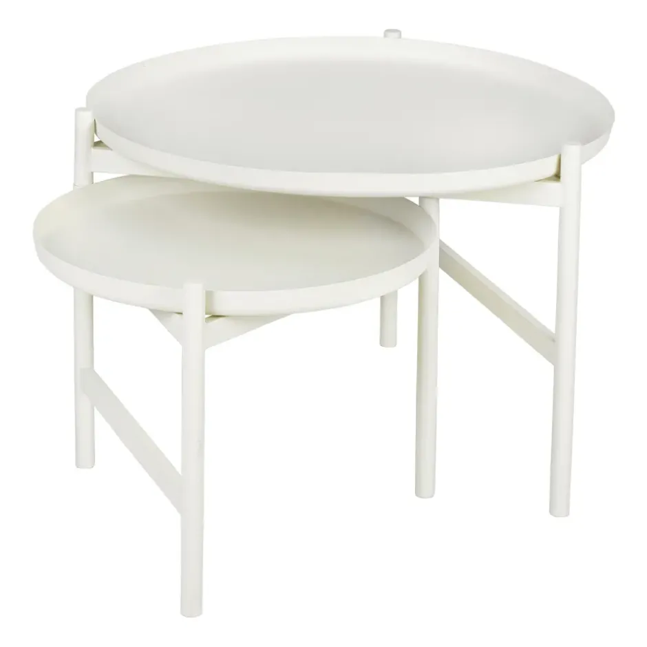 Turner table -sivupöytä Ø 70 cm, White