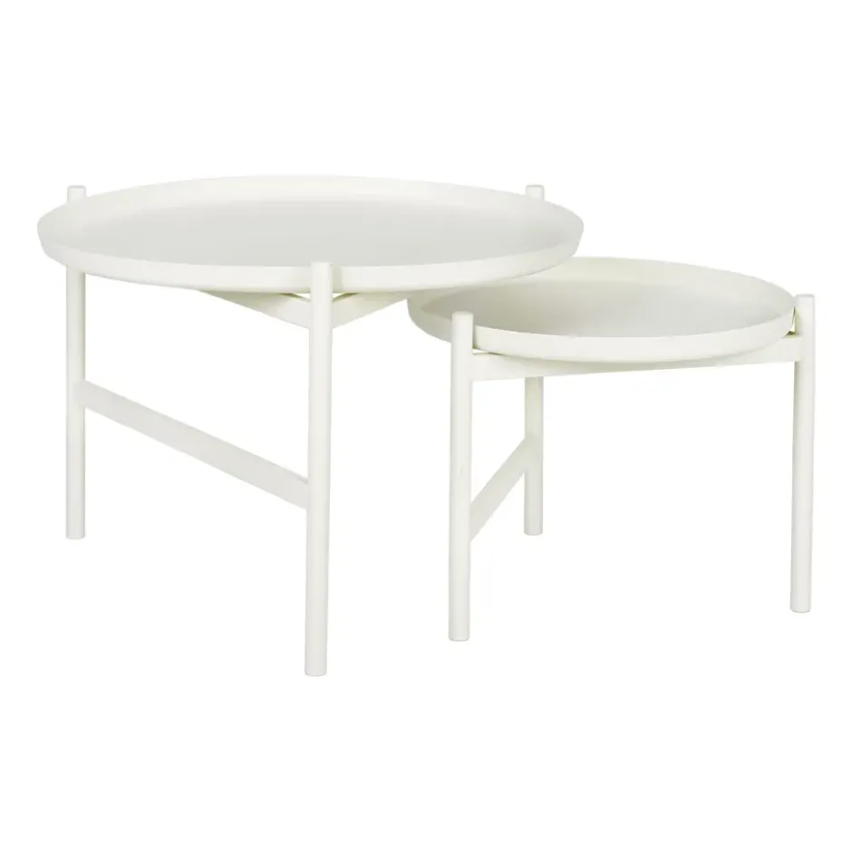 Turner table -sivupöytä Ø 70 cm, White