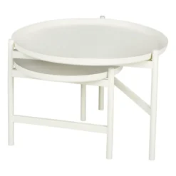 Turner table -sivupöytä Ø 70 cm, White