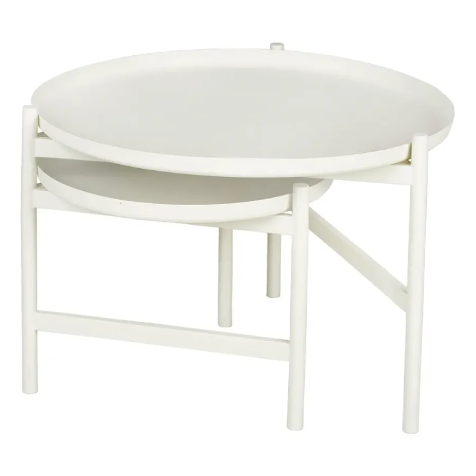 Turner table -sivupöytä Ø 70 cm, White