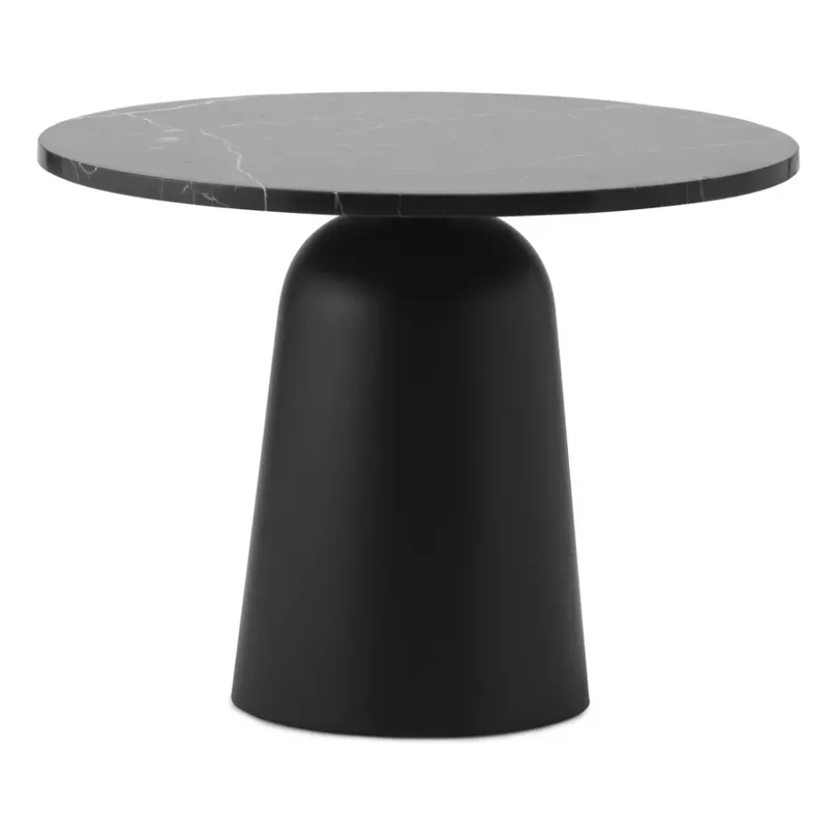 Turn säädettävä pöytä Ø 55 cm, Musta marmori