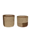 Twine korit 2-pakkaus, Ruskea-beige