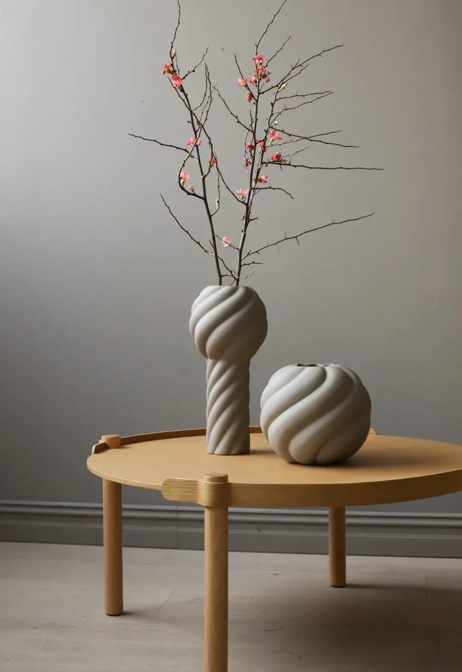 Twist pillar maljakko 34 cm, Sand