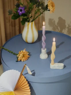Twist twisted candles kierretty kynttilä 23 cm 2-pakkaus, Orchid light purple