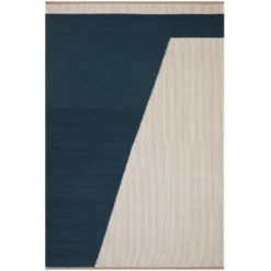 Una villamatto, 230 x 320 cm, Dark blue-beige-off white