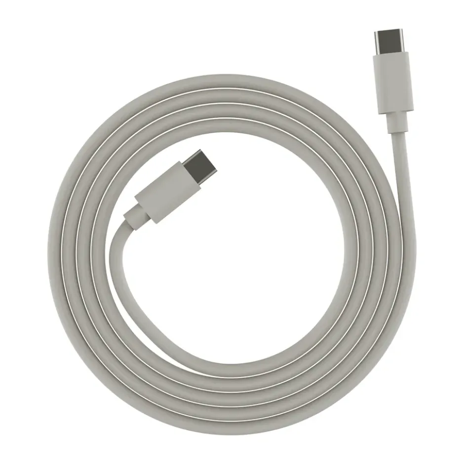USB-C–USB-C-kaapeli 240 W, Sandhamn beige, 2 m