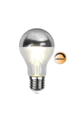 Valonlähde LED 352-94 kärkipeilattu himmennettävä E27, Hopea
