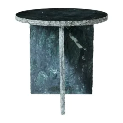 Verde sivupöytä Ø40 cm, Vihreä marmori