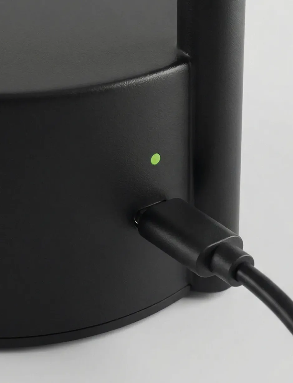 Vinkel LED pöytälamppu kannettava, Musta