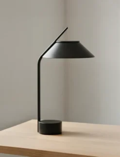 Vinkel LED pöytälamppu kannettava, Musta
