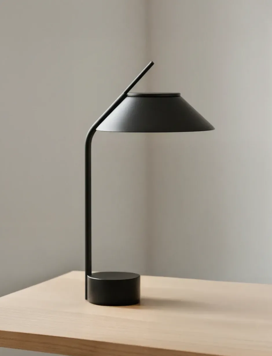 Vinkel LED pöytälamppu kannettava, Musta