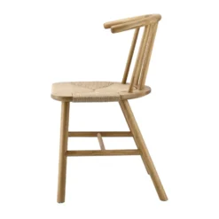 VIOR ruokapöytä 120 cm + tuoli 4‑pakkaus – Lakattu tammi‑naturel