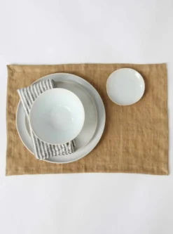 Washed linen servetti, Grey-white