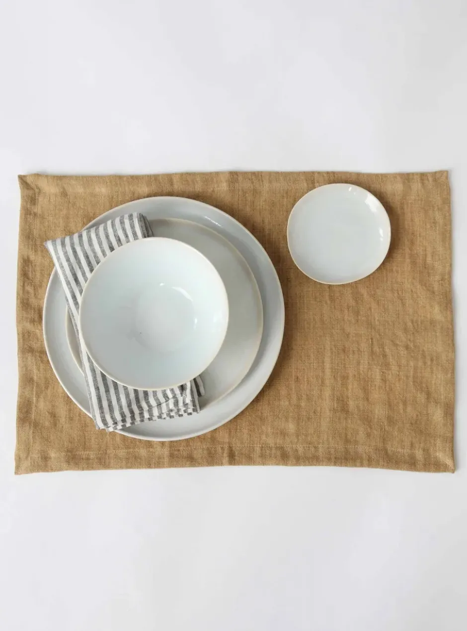 Washed linen servetti, Grey-white