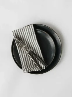Washed linen servetti, Grey-white