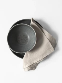 Washed linen servetti, Lämmin harmaa