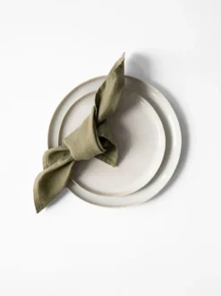 Washed linen servetti, Oliivi